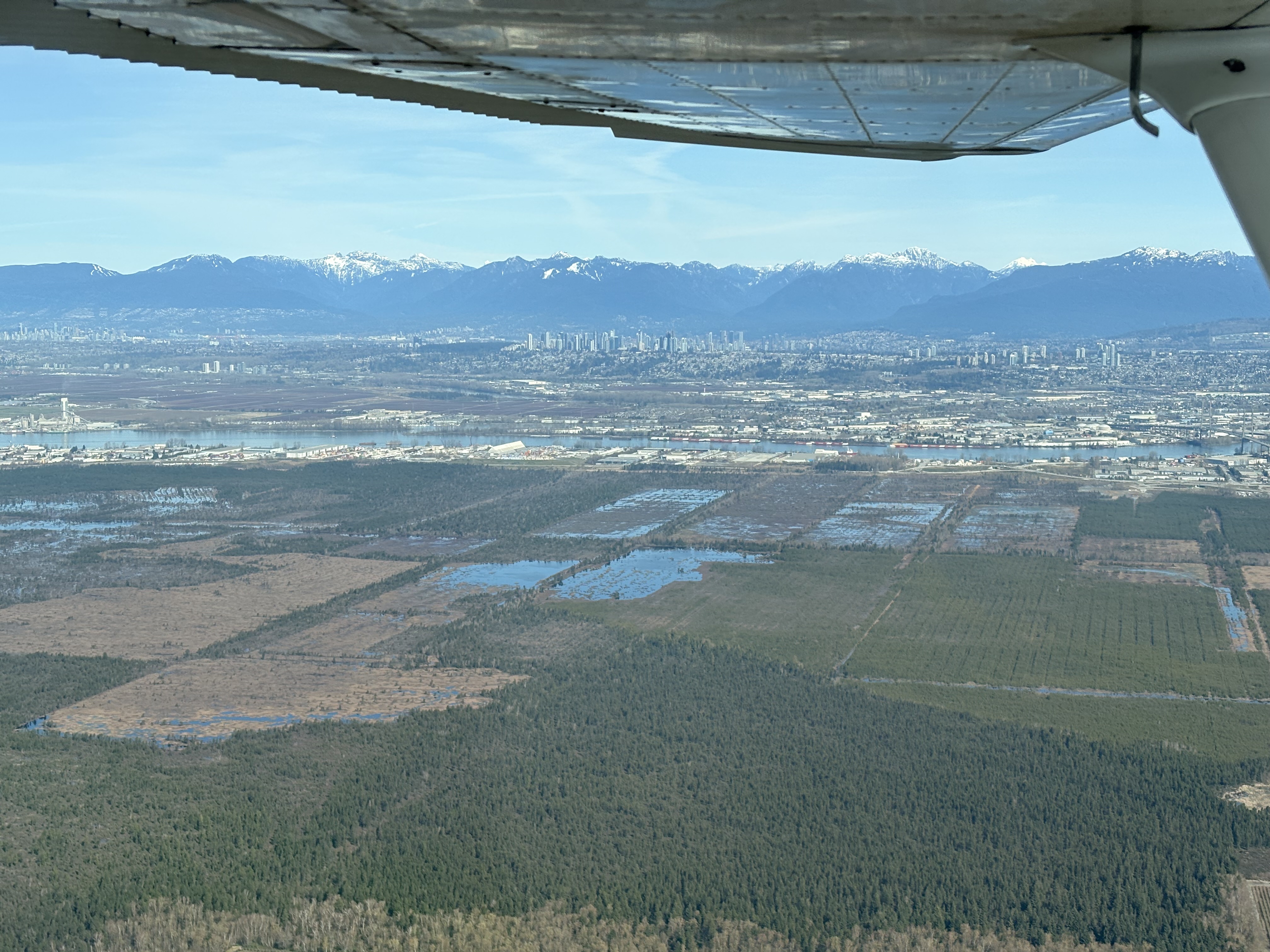 Vancouver Skyline from Cockpit